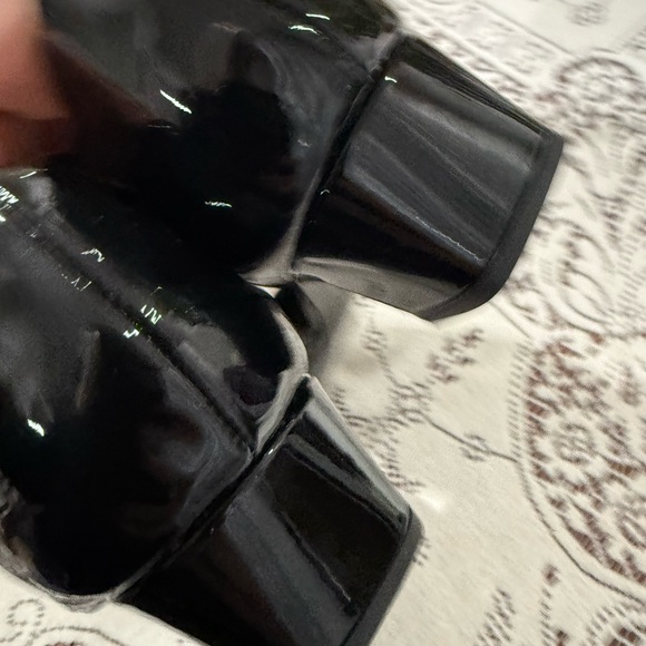 Authentic PRADA Modellerie Black Patent Leather Block Heel EU 37.5 US 7.5 - Picture 13 of 16